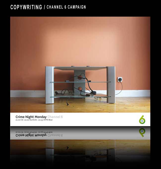 Copywriting - Crime night Monday for Channel 6