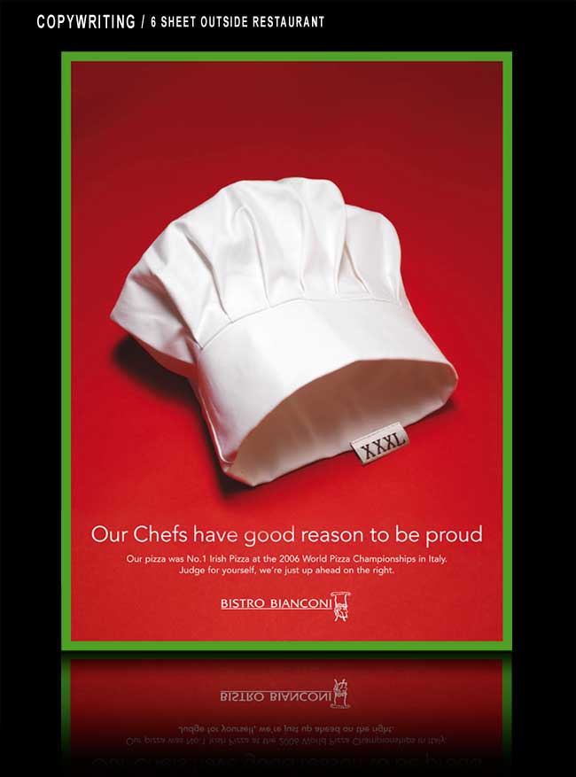 Copywriting - Print ad for Bistro Bianconi
