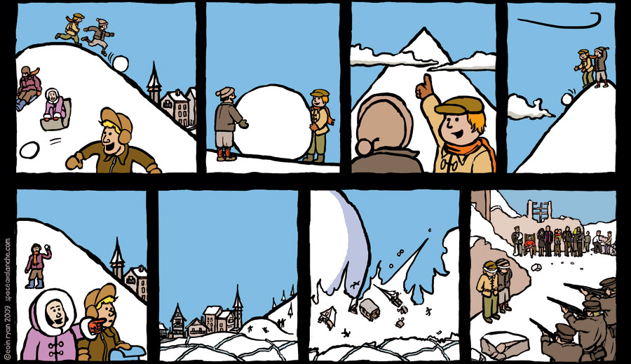 Space Avalanche Comic - Snowball